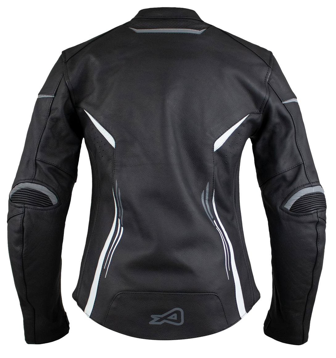 Women's armored sales leather motorcycle jacket