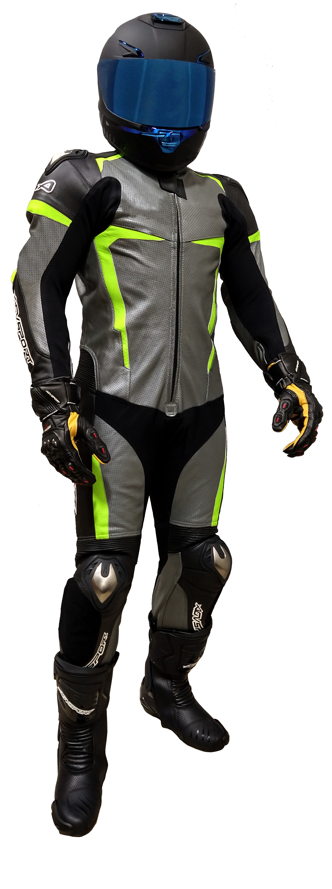 black-grey-fluoro-green