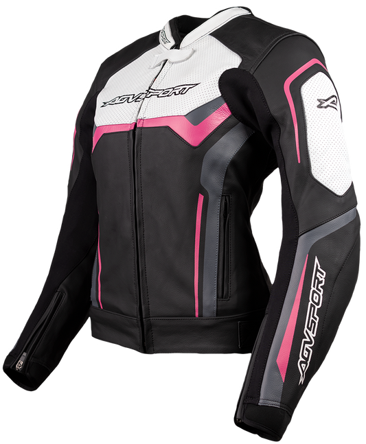 black-fushia-white