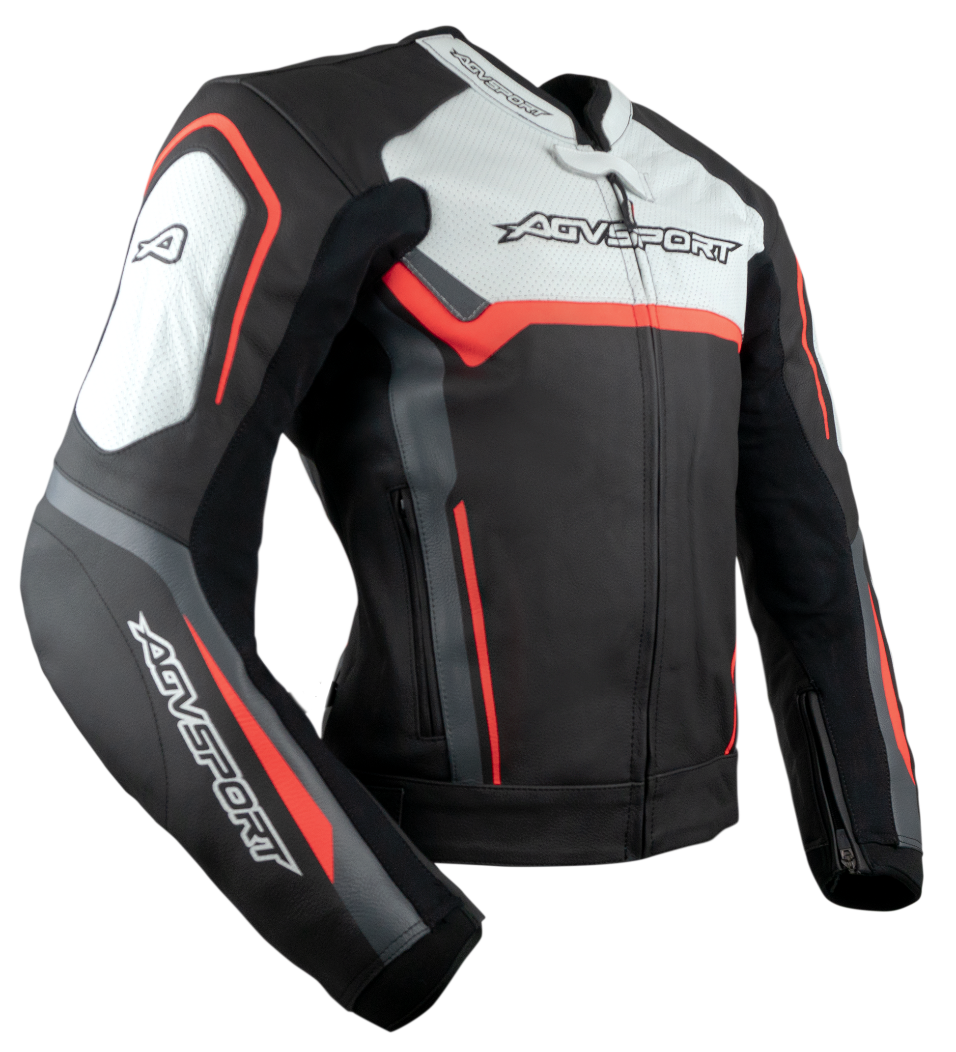 black-fluoro-red-white
