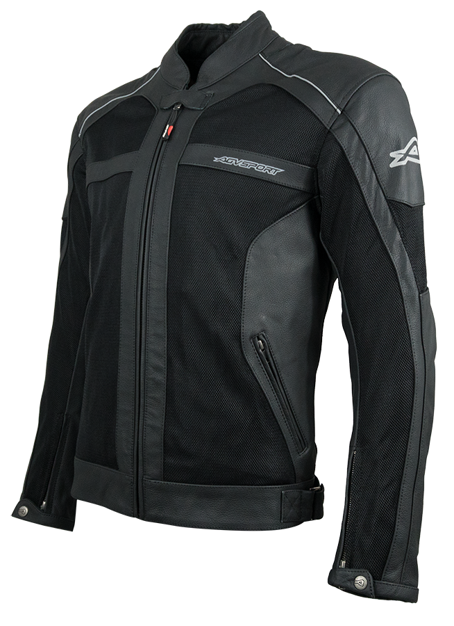 Crosswind Men's Leather and Mesh Jacket