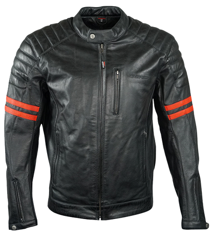 Flex Caf Motorcycle Leather Vintage Style Jacket AGVSPORT